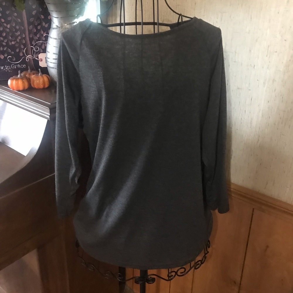 Crisscross Back 3/4 Sleeve Top
